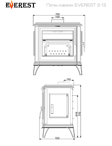 Печь-Камин EVEREST (Эверест) S13