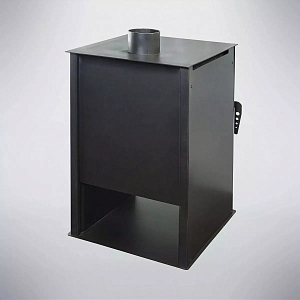 Печь-Камин Варвара "ГАРМОНИЯ 105 (Черный)" (Стальная 3D футеровка)