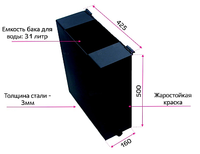 Бак НМК навесной 31л для печи Копеечка